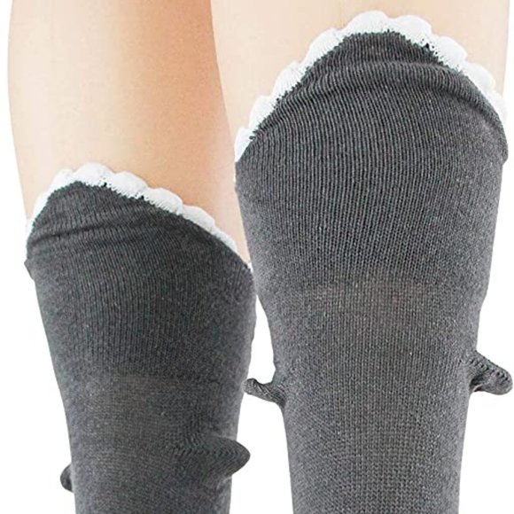 NWT Shark Bite Socks by Foot Traffic ModCloth Unique Gift! - Picture 2 of 4